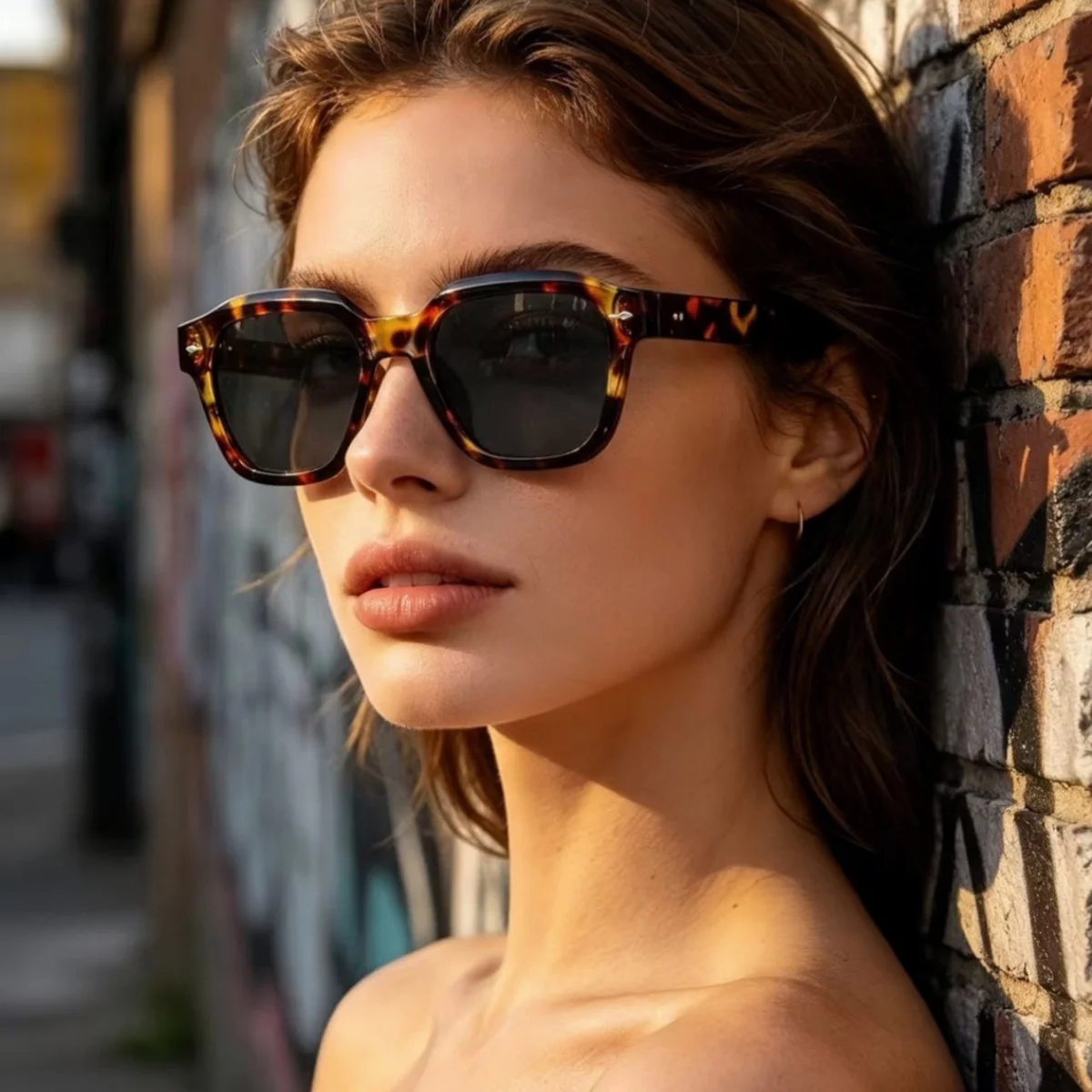 1pc European & American Retro Square Fashion Sunglasses for Men and Women, Trendy & Versatile, Summer Accessories, Hair Accessor