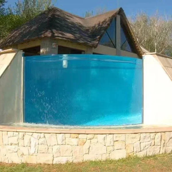 clear Customized Acrylic Plexiglass Window Swimming Pool Clear Acrylic Plexiglass Window 10m Length Pool Sheet UV Resistant