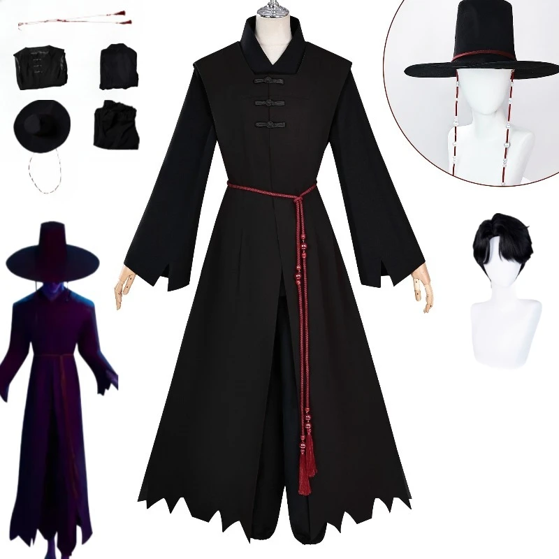 

Demon Hunter Saja Boy Cosplay Costume Kpop Jinu Group Singing Korea Style Suit Wig for Men Halloween Carnival Roleplay Outfits
