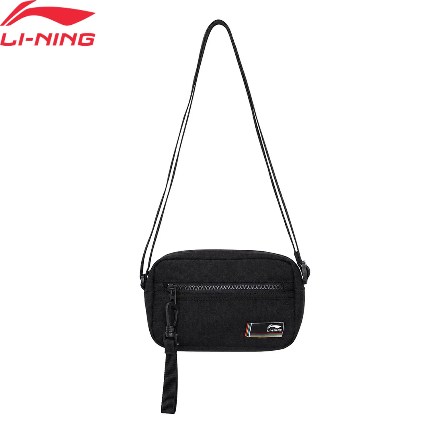 Li-Ning Unisex Sports Style Crossbody Bag 100%Polyester 185*65*110 mm Adjustable Strap Stylish LiNing Casual Bag ABDW249