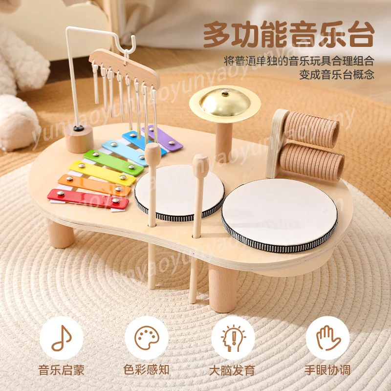 

Музыкальная станция Монтессори, развивающая игра-головоломка «шесть в одном», детский бизи-стол, многофункциональная игрушка для детей от 1 до 3 лет