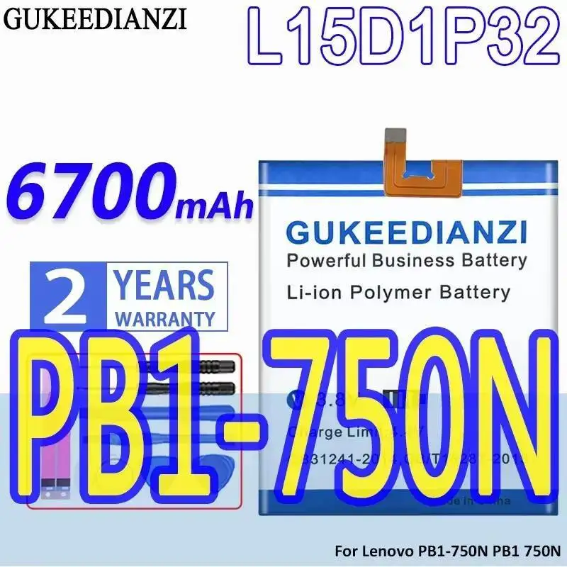 

For Lenovo PB1-750N PB1 750N L15D1P32 Premium Replacement Tablet Battery 6700Mah