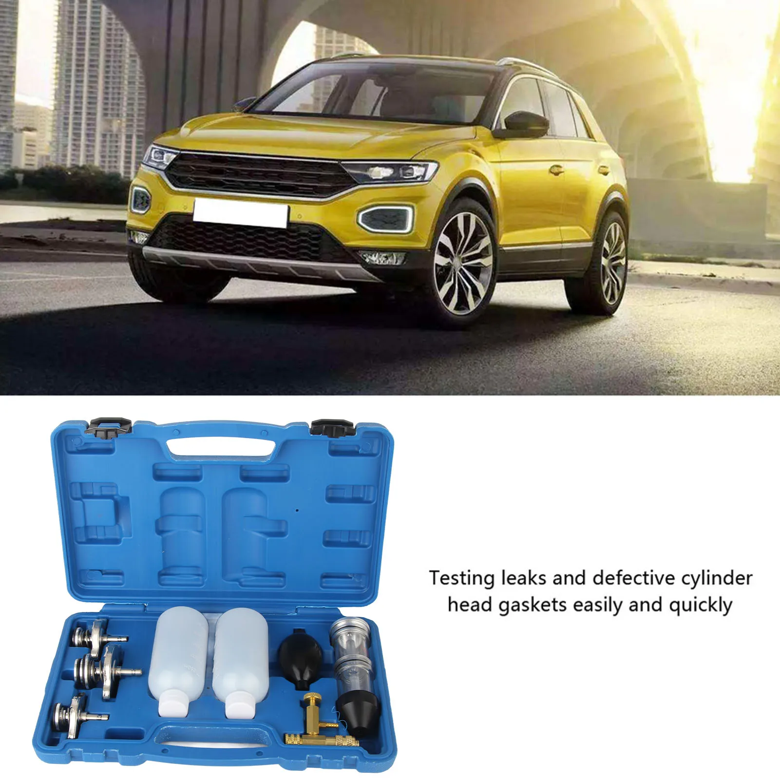 

CO2 Cylinder Head Gasket Leak Detector Tester with 3 Bayonet Adapters Cylinder Tester Gasket Leak Detector Leak Detector Tester