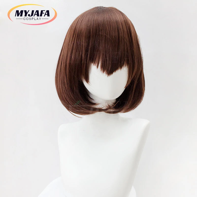 

Game Chara Cosplay Wig Frisk Short Brown Bob Heat Resistant Synthetic Hair Anime Cosplay Wigs + Wig Cap