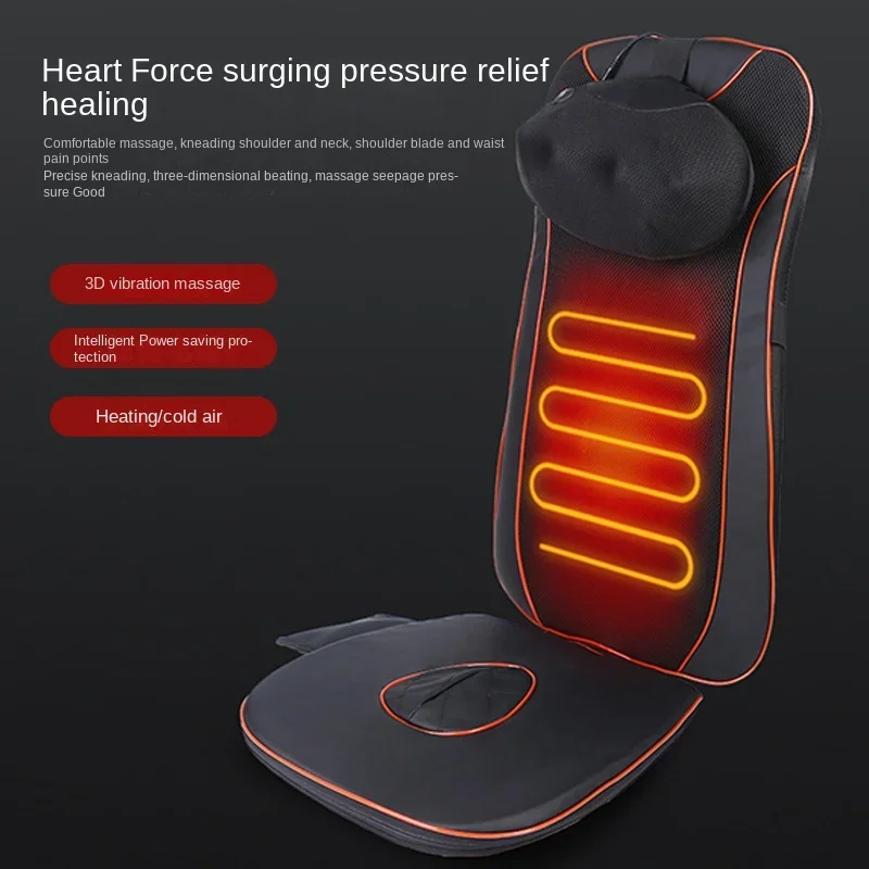 Car and Office Electric Back Massage Cushion, Full Body Massager Pad, Relaxation and Pain Relief, Multifunctional for Vehicle