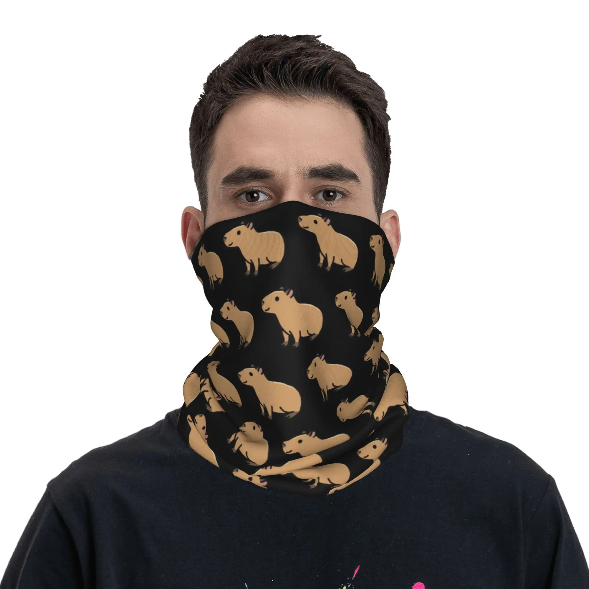 Capybara Bandana cache-cou imprimé écharpe multi-usage écharpe de cyclisme équitation unisexe adulte hiver