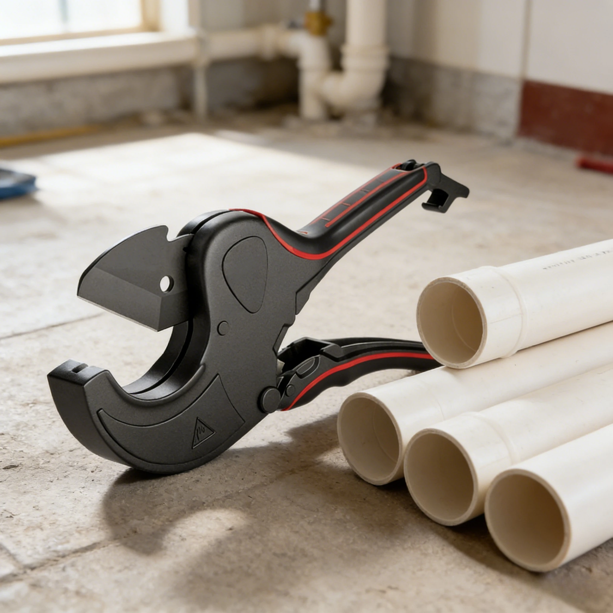 

Pipe Cutter Tube 32mm 75mm Aluminum Alloy Body Ratchet Scissors For PVC PU PP PE Hose Plumbing Professional Tradesmen DIY Use