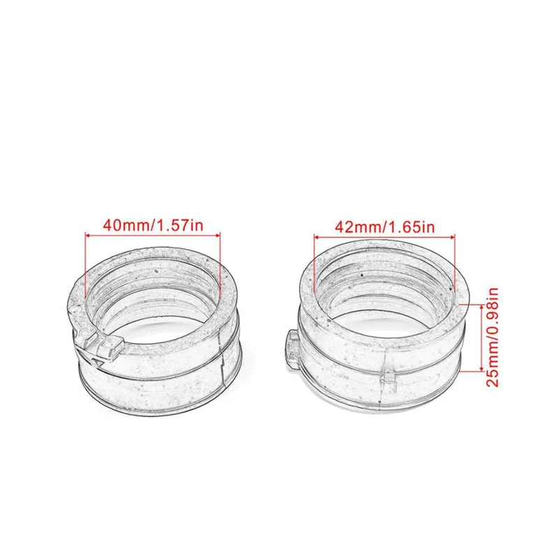 Rubber connector for intake manifold interface of Honda cbr600 cbr600f2 cbr600f3 carburetor