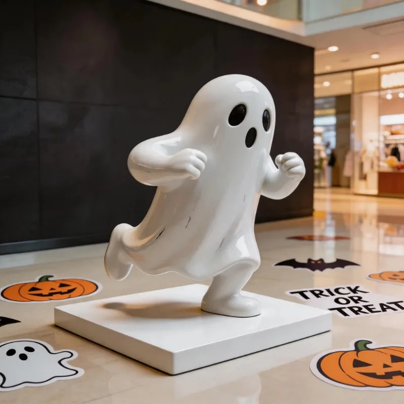 Outdoor exquisite resin decorative sculpture, various shapes, Halloween shopping mall decorations