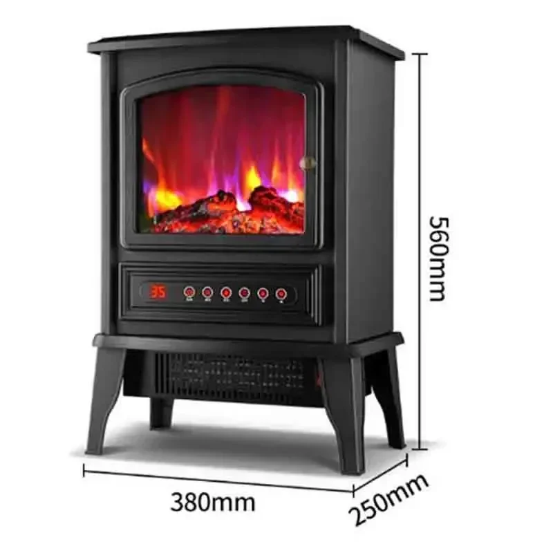 220v Electric European Fireplace Heater 3d Simulation Flame Heating Furnace Heating Furnace Heater Living Room Household Energy