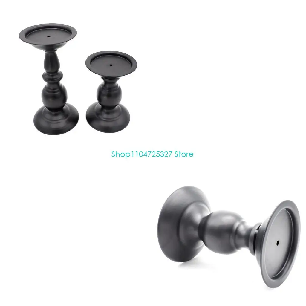 D8KF Black Metal Candlestick Holder Stand Wedding Party Table Decoration Gifts
