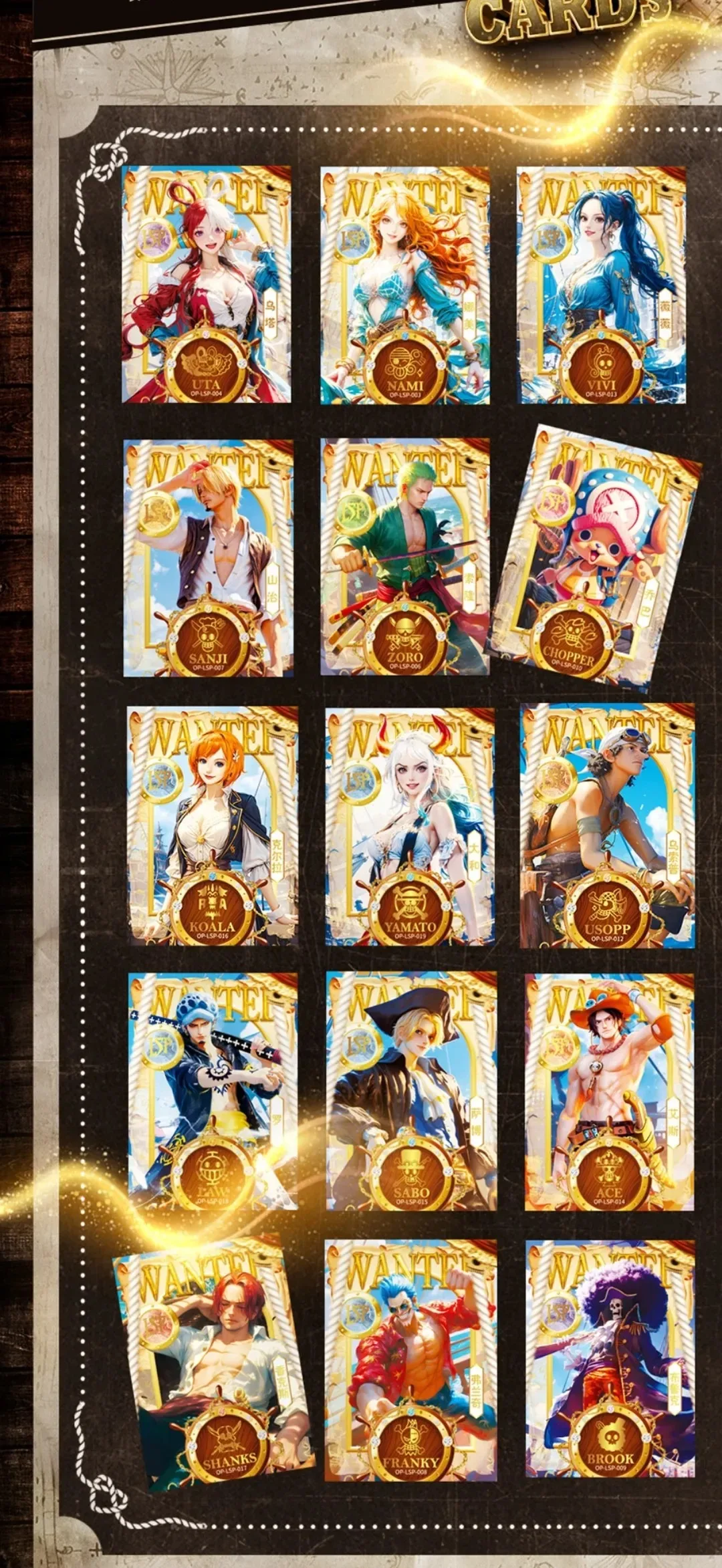 Nowe karty One Piece Kabago z serii 8 Luffy Zoro Sanji Nami Rzadka kolekcja postaci Anime Karty dla dzieci Zabawki Świąteczny prezent urodzinowy