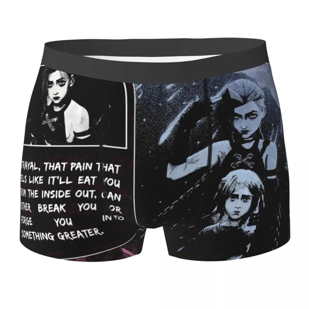 

Jinx Arcane League Of Legends Underwear Male Panties Printed Cute Boxershorts Trenky Shorts Briefs Plus Size