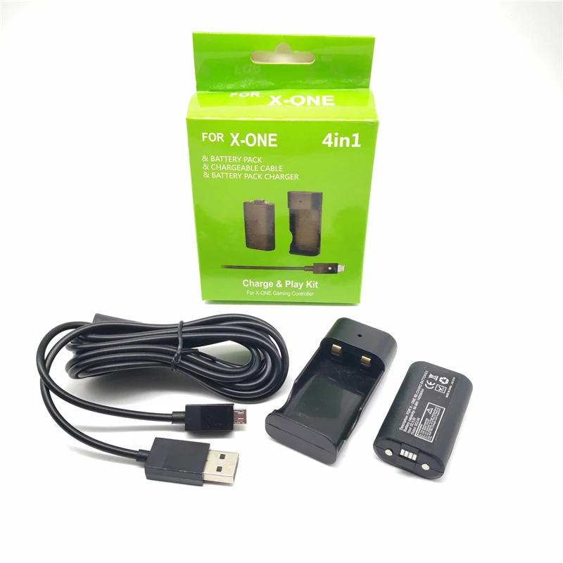 

4 in 1 Rechargeable Battery Pack for XBOX ONE with 2.75m USB Charging Cable Controller Wireless Game Replacement Handle Battery