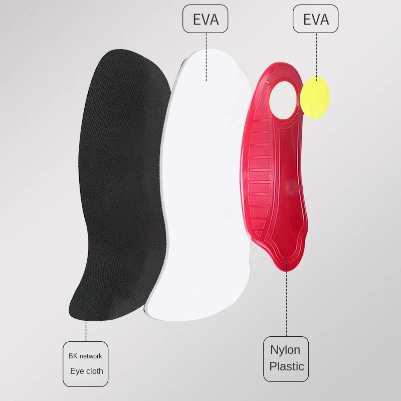 Flat Foot Correction Insole, Arch Support Pad, Breathable Correction XO Type Eversion and Inversion High Elastic EVA Insole