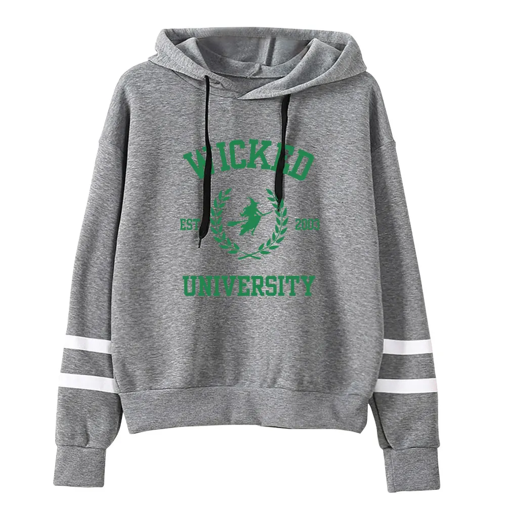 Wicked University Green Witch Vintage 90s Pullover Hoodie Fashion Merch Hoodie Pullover Sportowa bluza Streetwear Sweatshirt