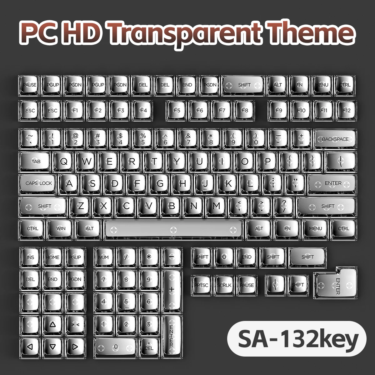 Set completi Adattamento copritasti trasparenti 60/68/75/100% attacco shark ajazz aula akko copritasti tastiera meccanica
