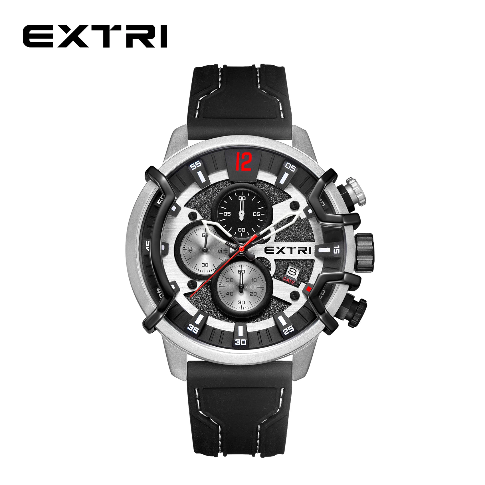 Extri Brand Factory Sale Discount Price Stainless Steel Brushed Case Luxury High Quality Waterproof  Watches Men With Box Free