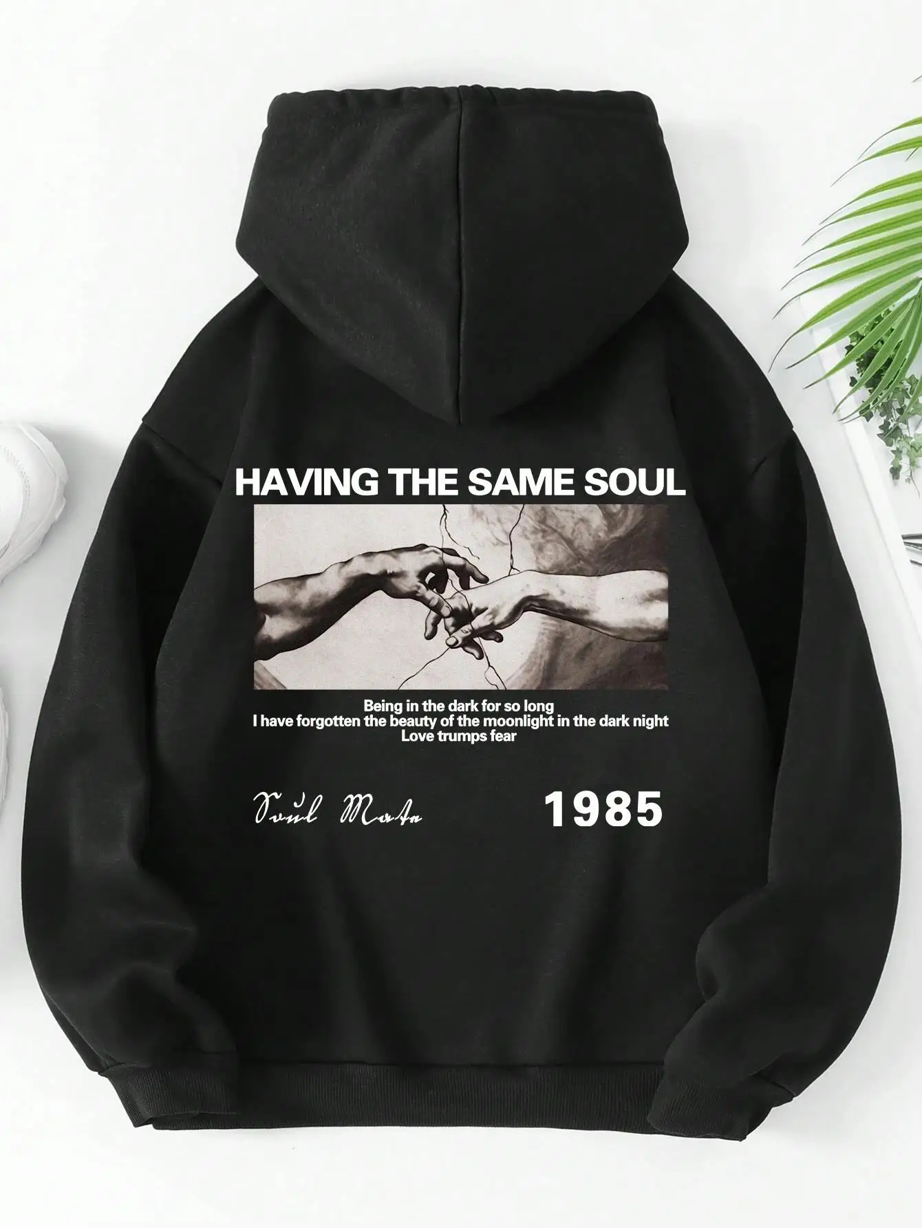 Having The Same Soul Print Female  Hoodie Harajuku High Quality Hoody Fashion Casual Sweatshirt Autumn Loose Tracksuit Clothes