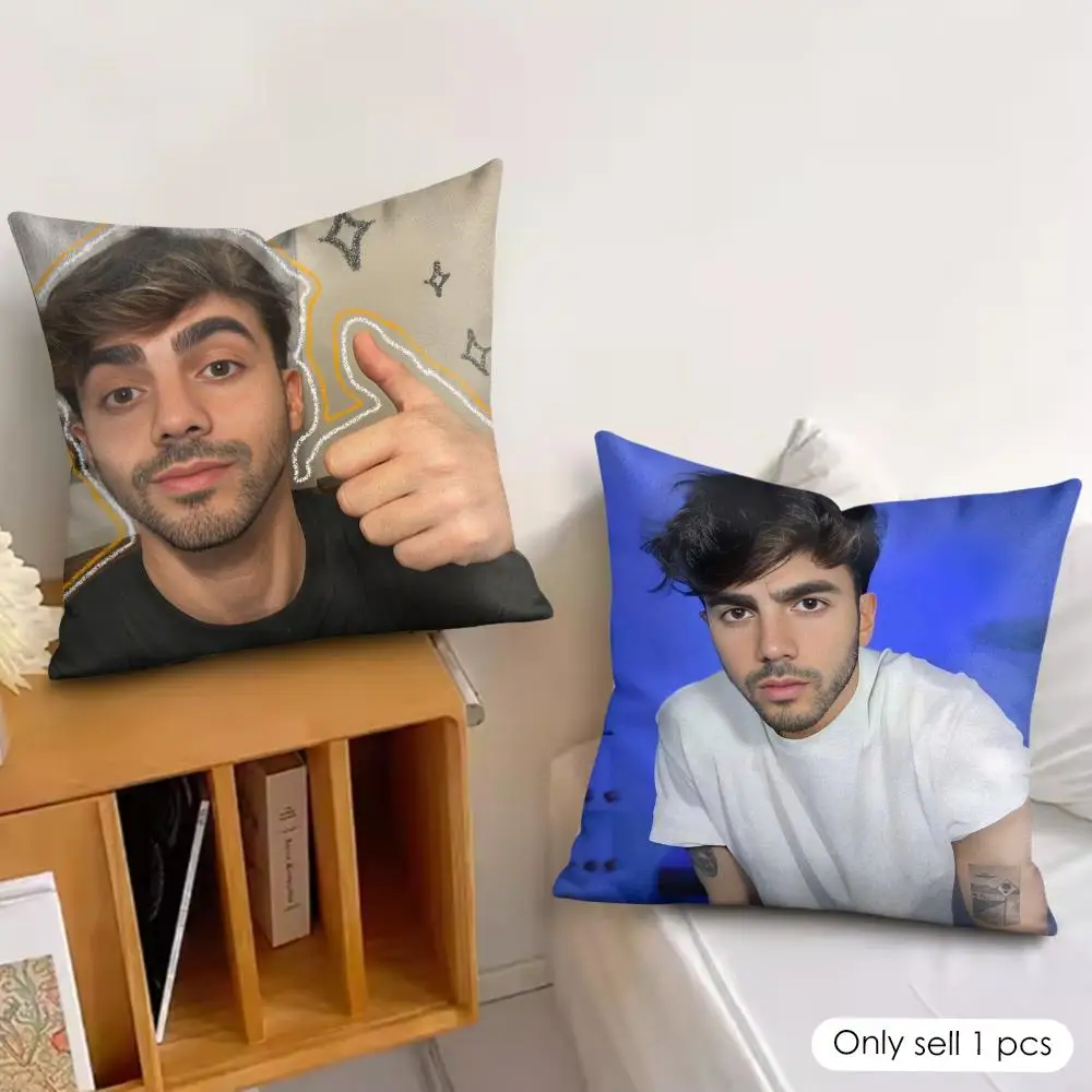 Internet Celebrity Fede V-Vigevani Cushion Cover Silky Short Plush Invisible Zipper Dustproof Sofa Pillow Case for Home Decor
