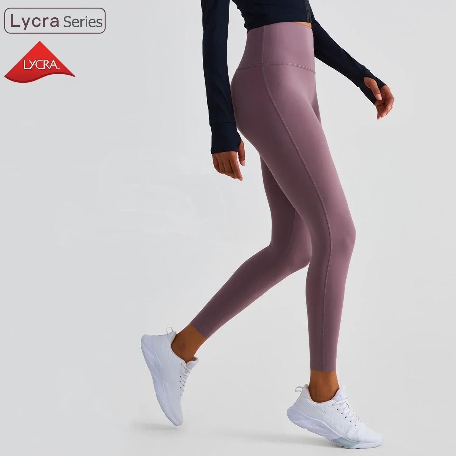 Lycra joga spodnie, kobiety czterokierunkowe Stretch legginsy sportowe bez linii T, siłownia wysokiej talii bezszwowe legginsy Sport kobiety Fitness