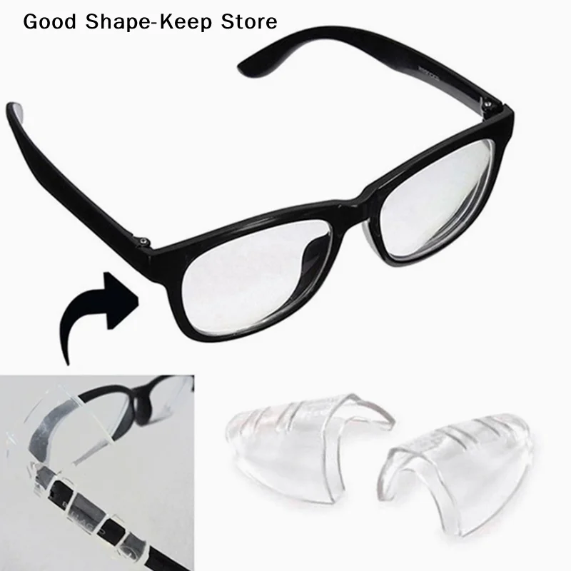 1 Paar universelle Brillen, sicherer Schutz, Schutzbrillen, Seitenschutz, transparente Augenschutzbrille, flexible Seitenabdeckung, Brillen, Schutzbrillen
