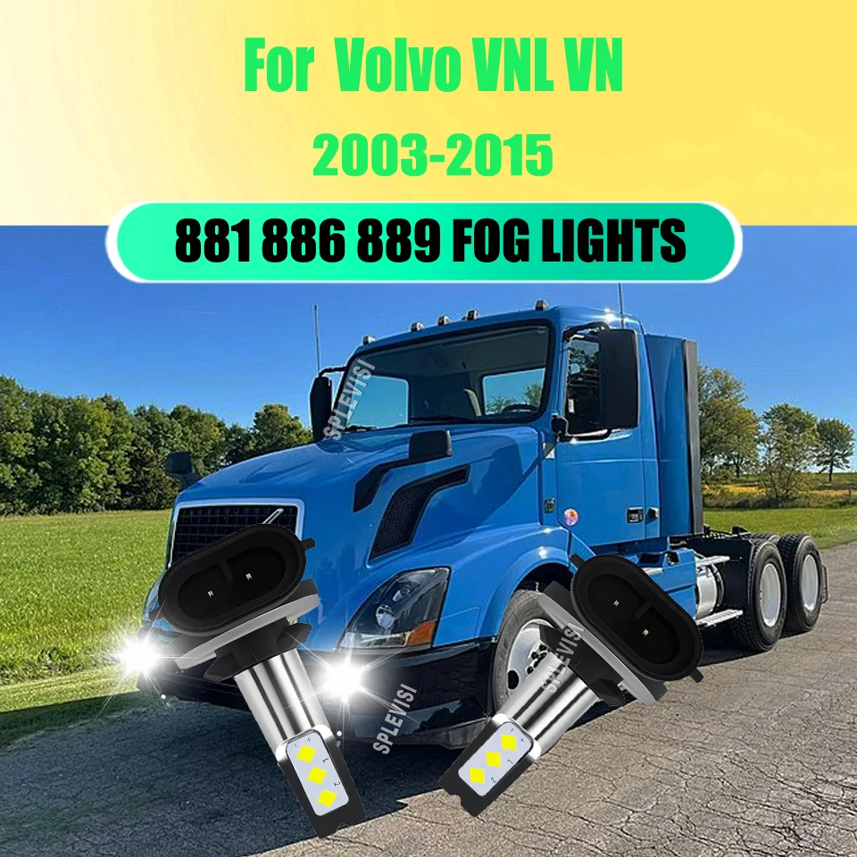 

881 894 LED fog light bulb high illumination CSP LED chips For Volvo VNL VN 2003 2004 2005 2006 2007 2008 2009 2010 2011-2015
