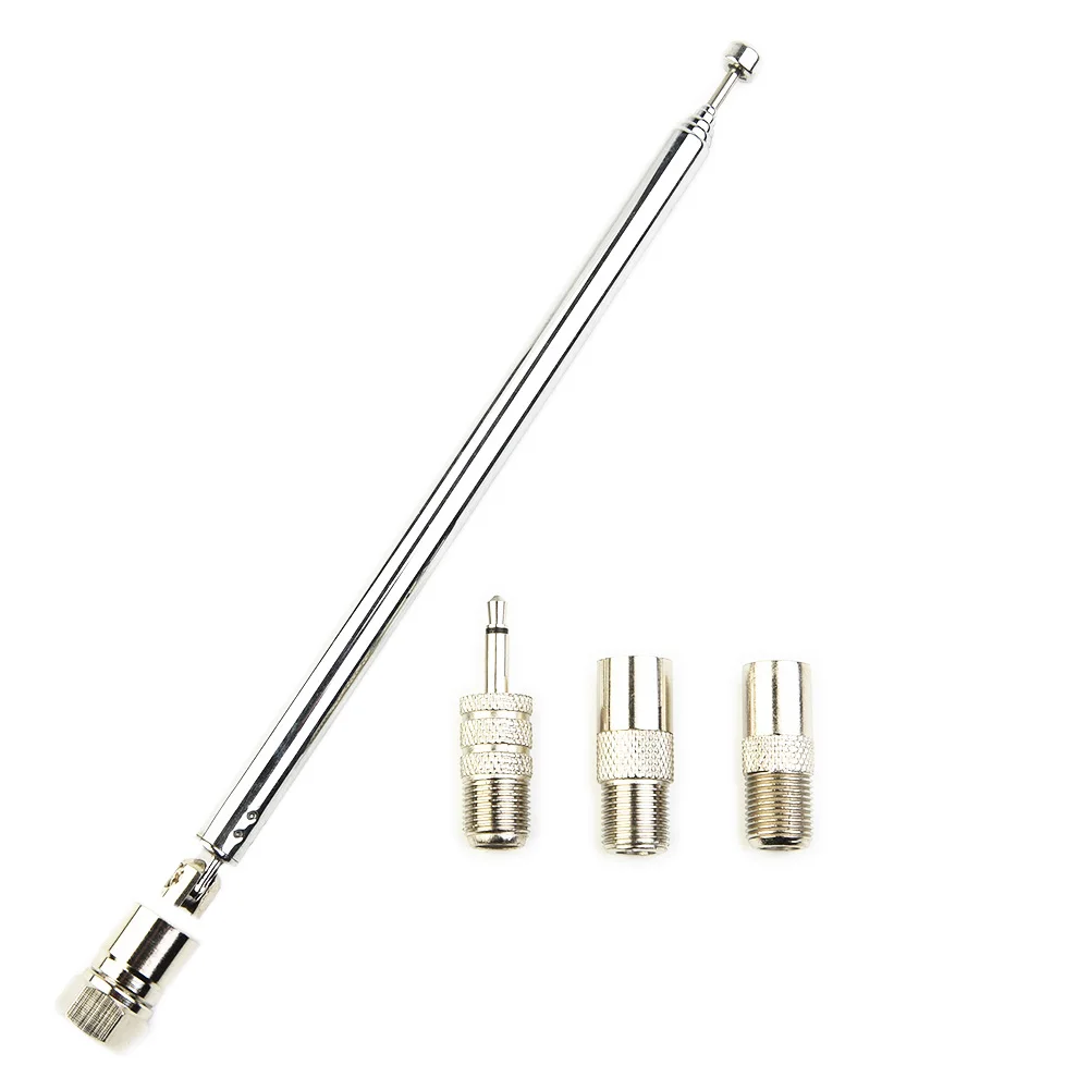 Copper Construction Telescopic FM Radio Aerial with 3 Adapter Options Long Lasting Performance for Mini Systems