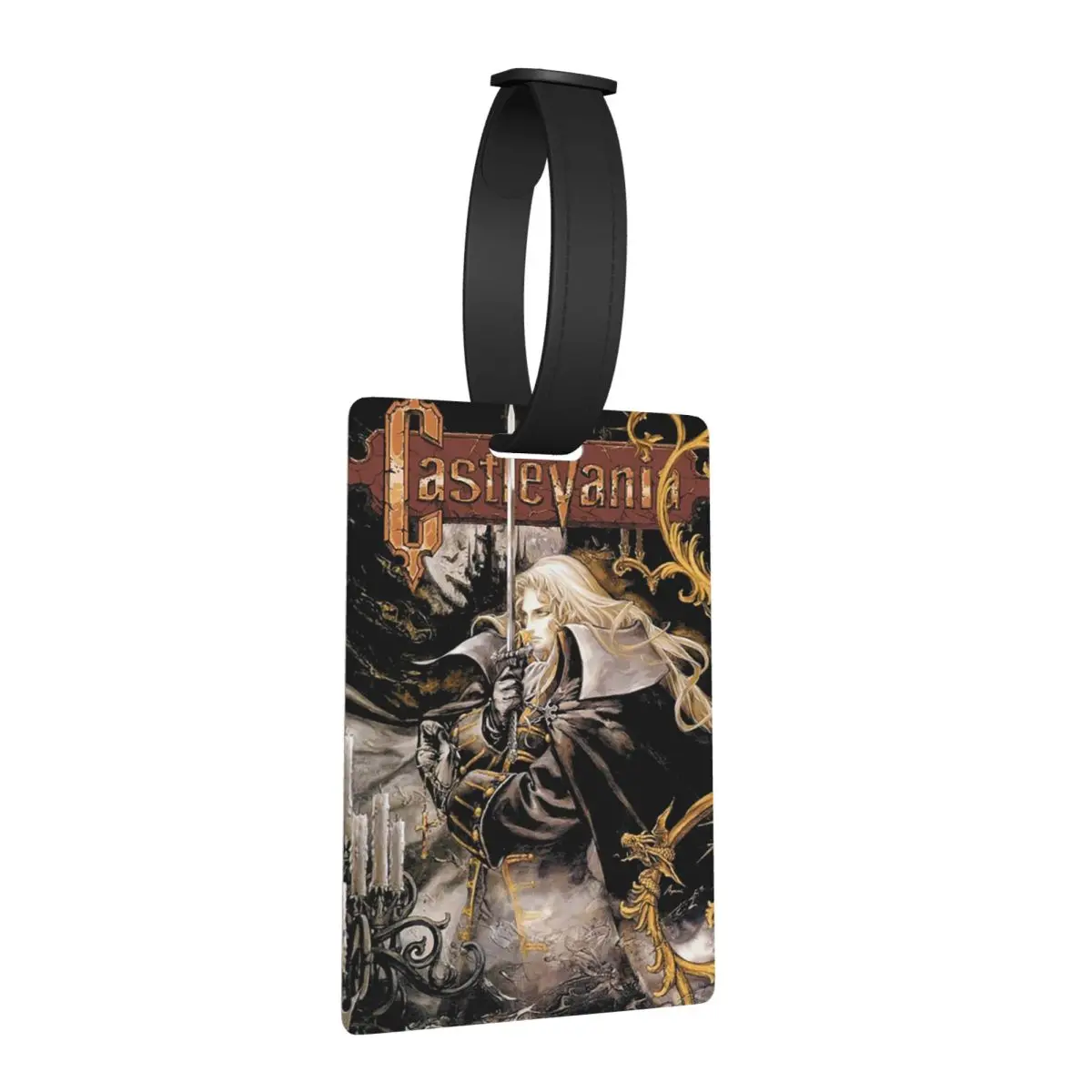 

Дракула японское имя ретро искусство Castlevania игра багажные бирки чемодан дорожный багаж посадочная бирка держатель этикетки ID имя адрес