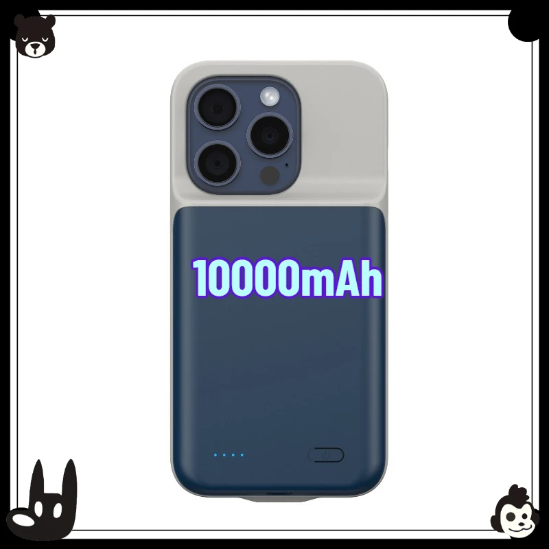 10000mAh Power Bank Cover for Apple 16ProMax Back Clip 15 Batteries 12 Power Banks XS Case 13mini Portable 14plus Power Supply