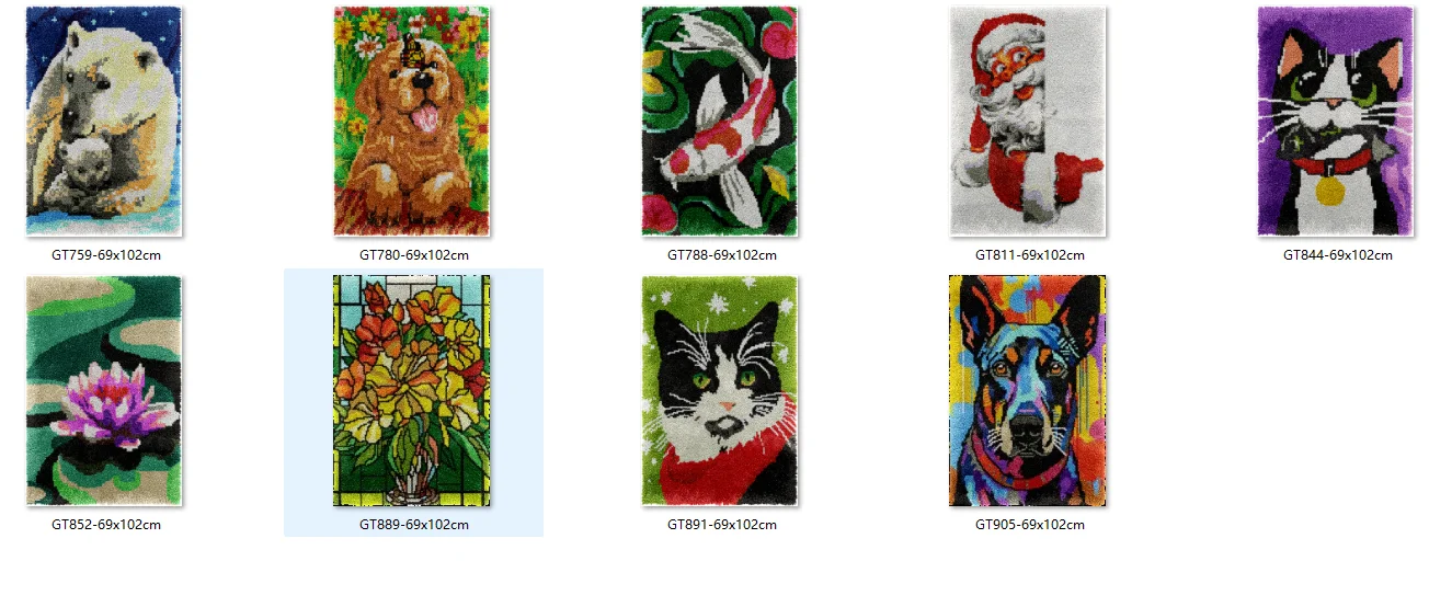 

Bee latch hook kit rug canvas printing ZD694 handwerken knooppakket diy carpet embroidery handmade Flowers 2025 69-102