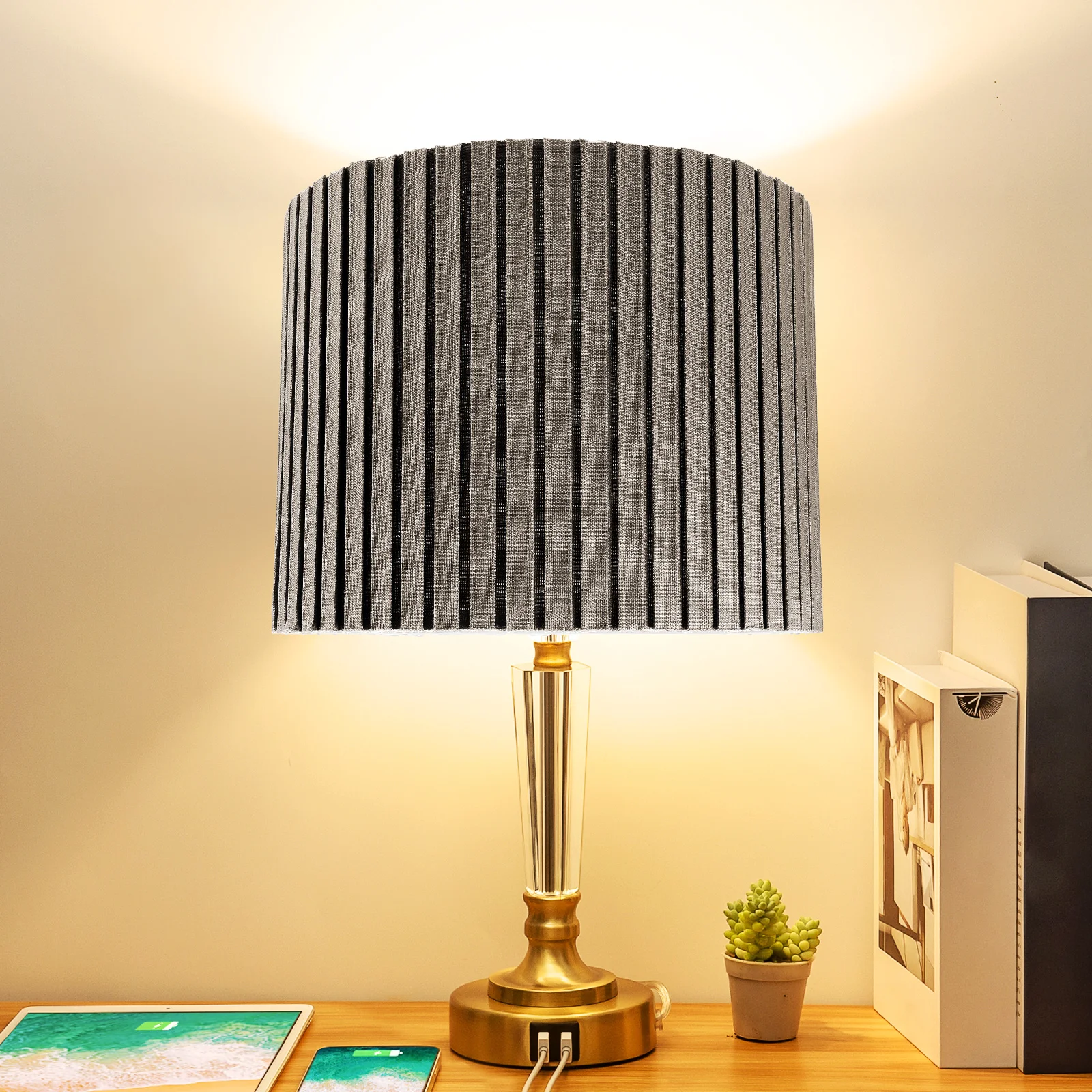 

Drum Cloth Lamp Shade Decorative Replacement Bedside Table Lamp Cover Soft Light Shade for Home Cloth Lampshade