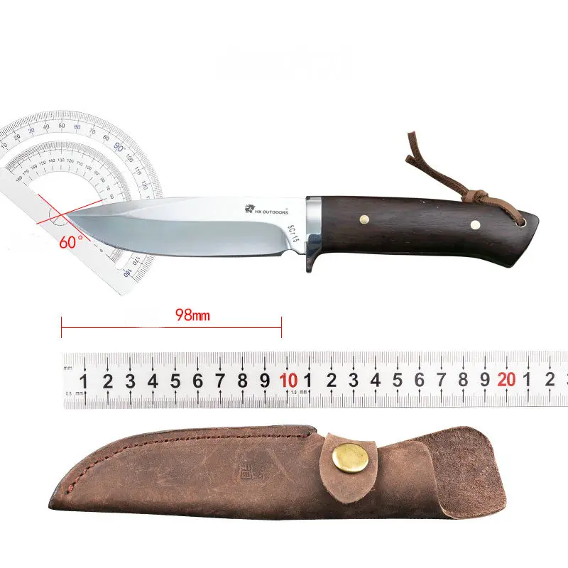 

HX Outdoors Survival Knife Camping Knives Hunting Knife, Multi functional Pocket Knives ,5Cr15mov Blade ,Wood Handle EDC Tools