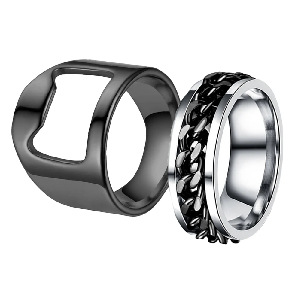 

Corkscrew Rotatable Knuckle Cap Multifunctional Portable Keyring Bartender Novelty Rings