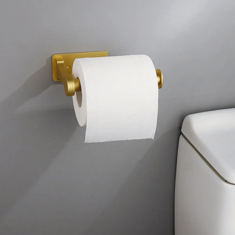 

Wall-Mounted Toilet Paper Holder Space Aluminum Rust Proof Paper Towel Rack Bathroom Kitchen Home Accessory