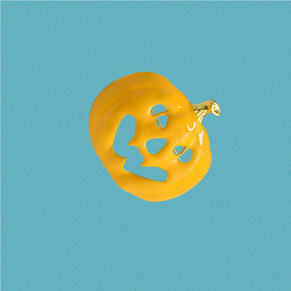 هالوين اليقطين بروش الفوانيس الصفراء العواطف مجوهرات الديكور حفلة اليقطين بروش دبوس ارتداء اليومي