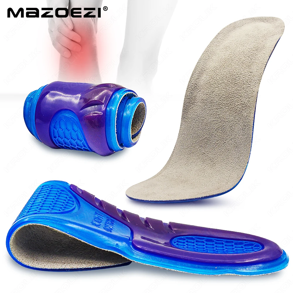 

1 пара мужских и женских ортопедических стельок для поддержки свода стопы, массажная стелька унисекс, силиконовый противоскользящий гель, мягкая спортивная обувь, амортизирующая подушечка
