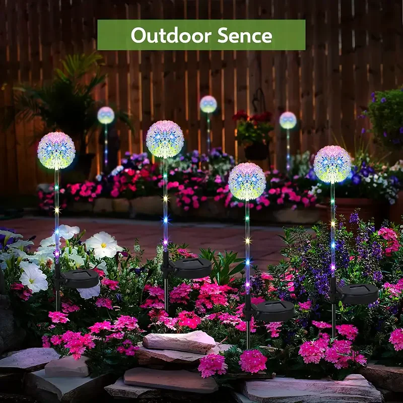 1/2 pcs Solar Garden Lights Outdoor Solar Dandelion Ground Plug-in light Garden Light LED Light Outdoor Solar Flower Light view 4