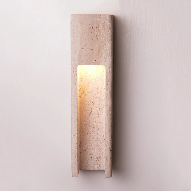 

Настенные светильники из желтого камня для коридора, в античном стиле, ретро, тихий стиль, дизайнерские, для фоновой стены, светодиодные, атмосферные