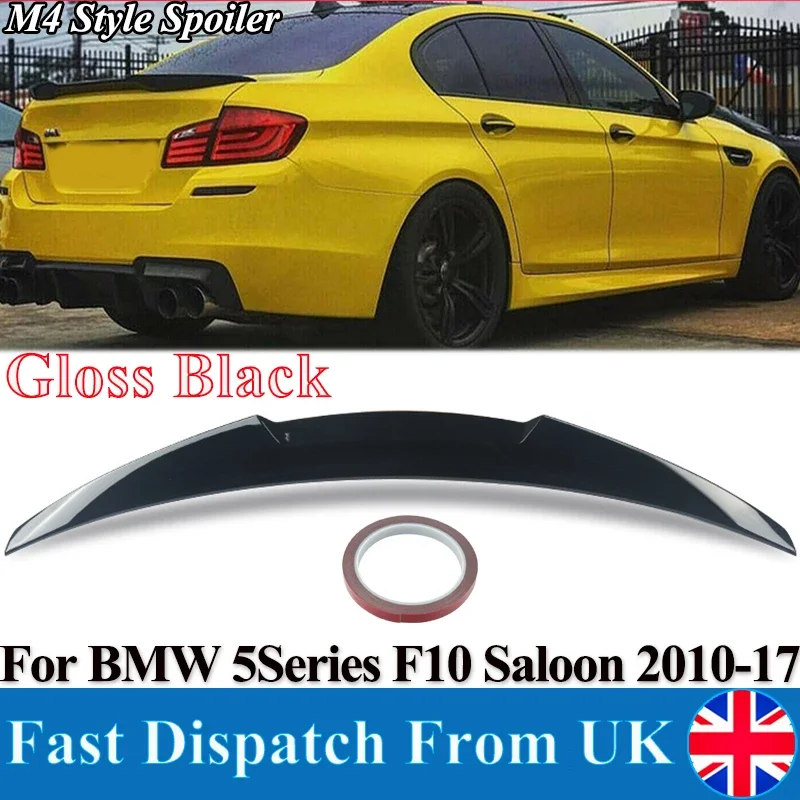 

Rear Boot Spoiler Lip Black M4 Stye For BMW F10 F11 F18 M5 5 Series 2011-2017 Turnk Wing Body Kit