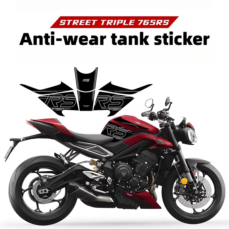 

For modification accessories of Triumph 765RS anti-slip water tank sticker, waterproof body and wear-resistant fishbone sticker