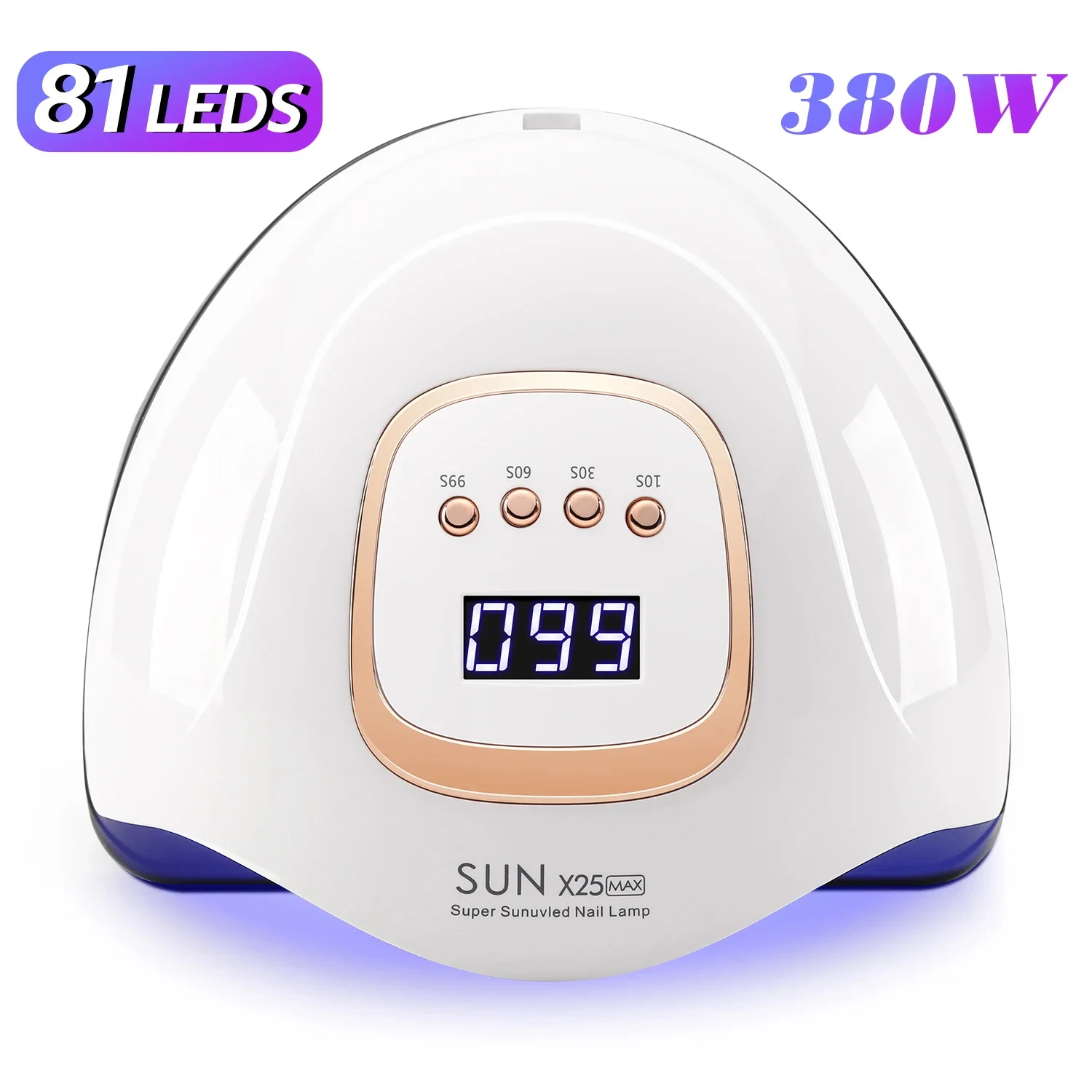 

380W UV Nail Lamp 81 LEDs Nail Dryer Machine with LCD Screen Quick-drying Manicure Lamp for Curing All Nails Gel Nail Art Tools