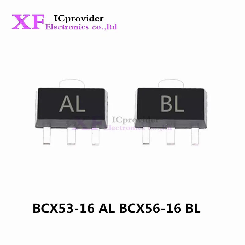 100Pcs BCX53-16 AL PNP BCX56-16 BL NPN SOT-89