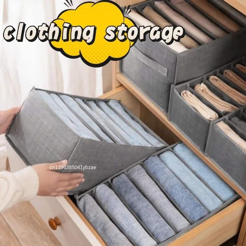 Jeans Pants Storage Box Wardrobe Clothes Organizer Cabinet Drawers Organizer for Underwear Bra Socks T-Shirt Organizers Storage