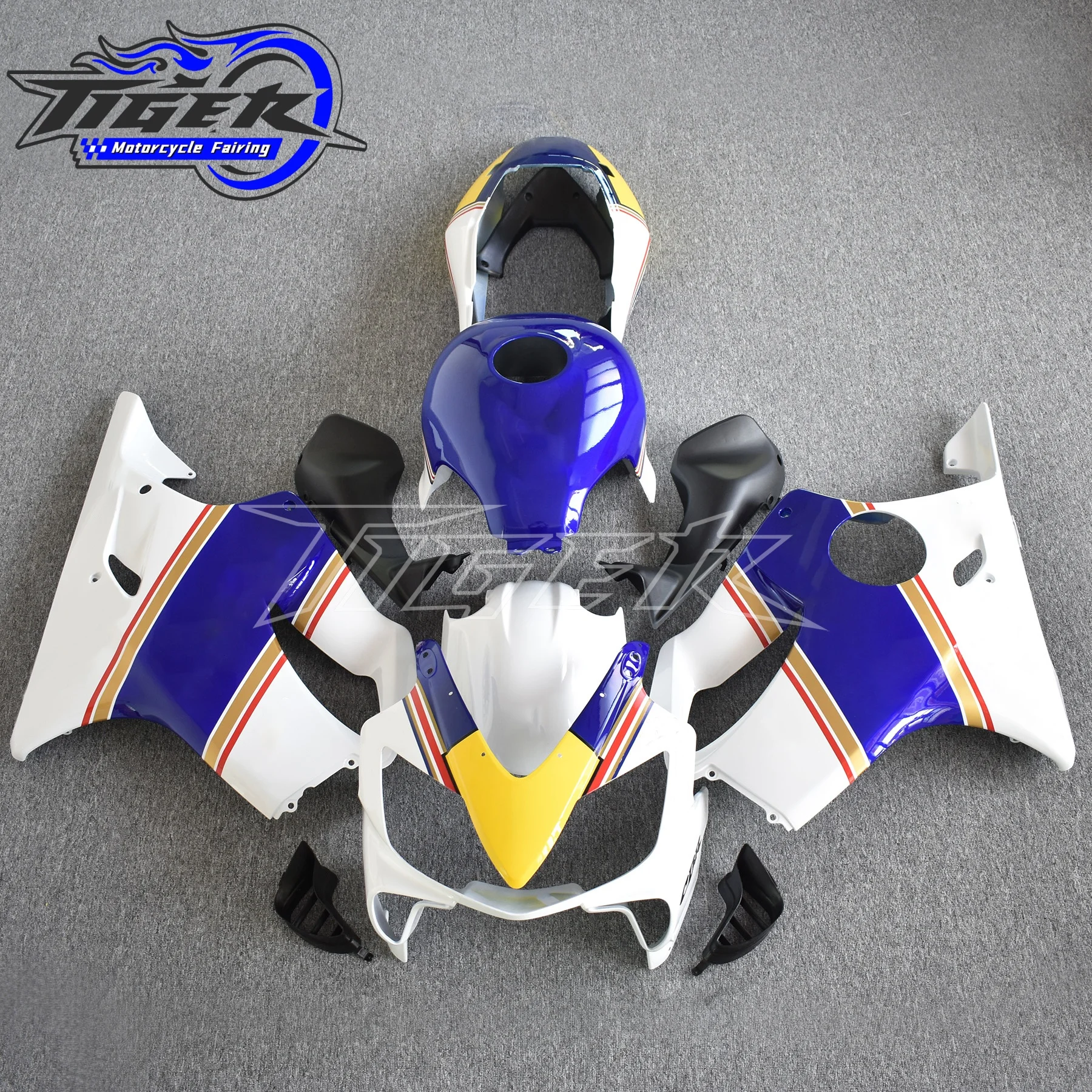 

The motorcycle fairing kit is applicable for CBR600F F4I 2004 2005 2006 2007 CBR600 04 05 06 07 fairing blue white