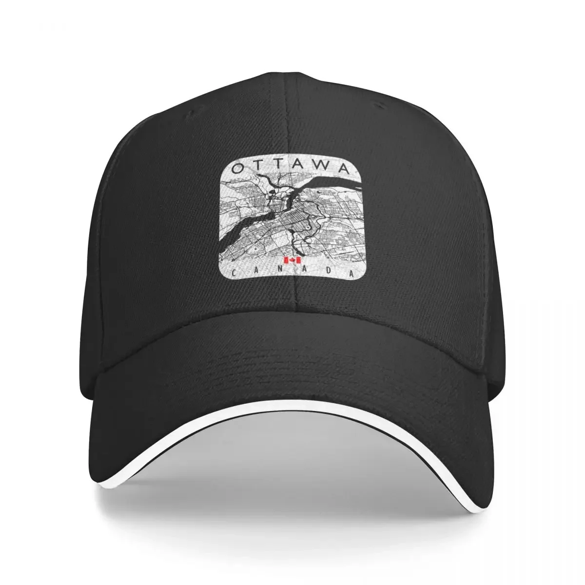 OTTAWA MAP CANADA Baseball Cap Icon Sunhat Women's Beach Men's
