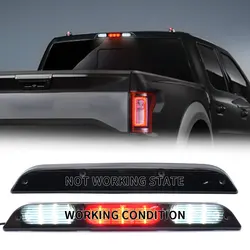 Smoke 3rd Tail Stop Cargo Light for Ford 2015-2017 F150 Black LED Third Brake Rear