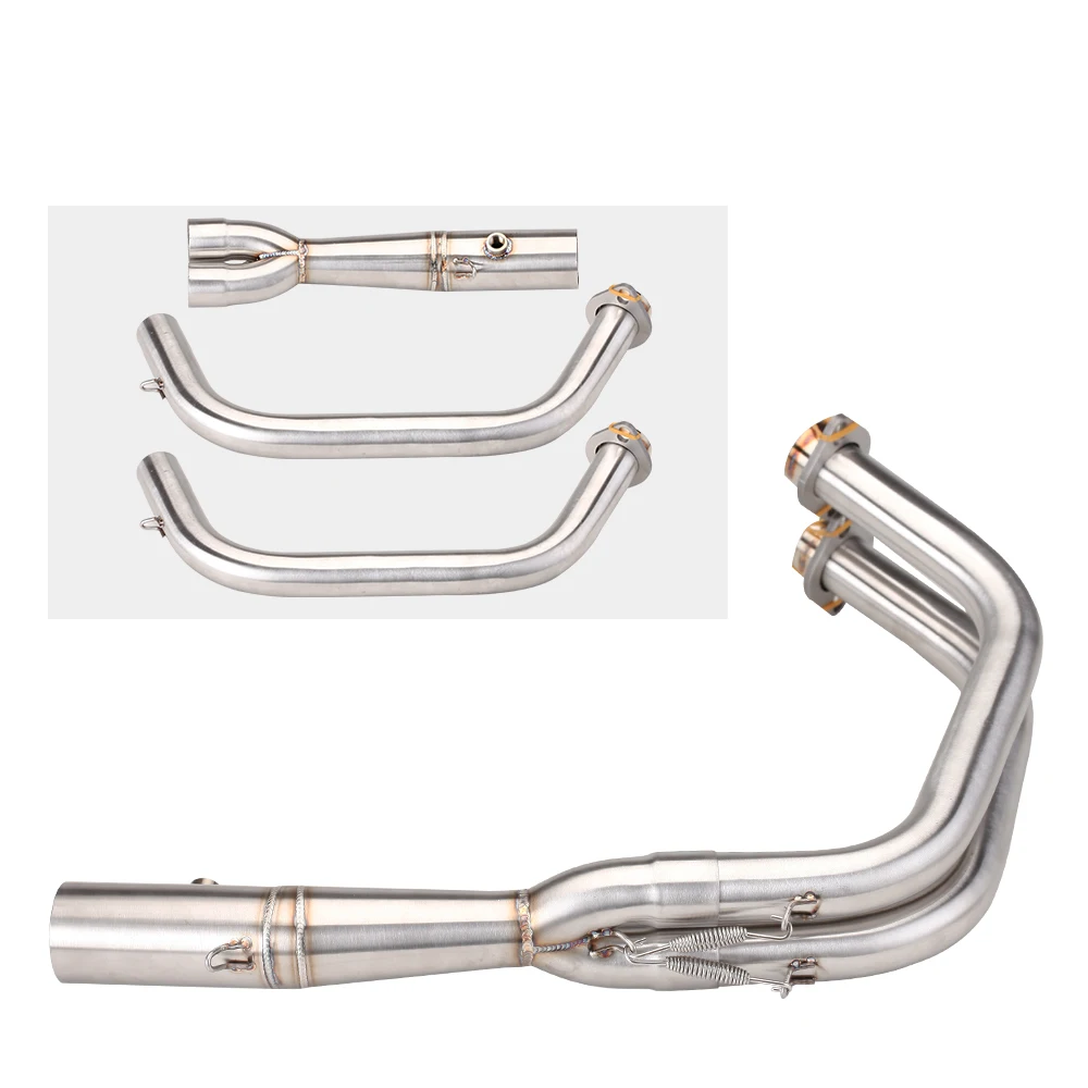 

Мотоциклетный без шнуровки на выхлопной трубе, датчик глушителя, передняя средняя труба, гоночная побег для Kawasaki NINJA650 Z650