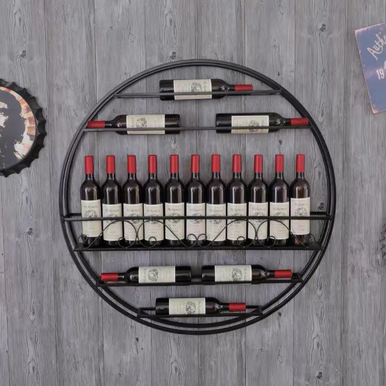 European wine rack wall hanging wrought iron wine rack cafe wall creative restaurant