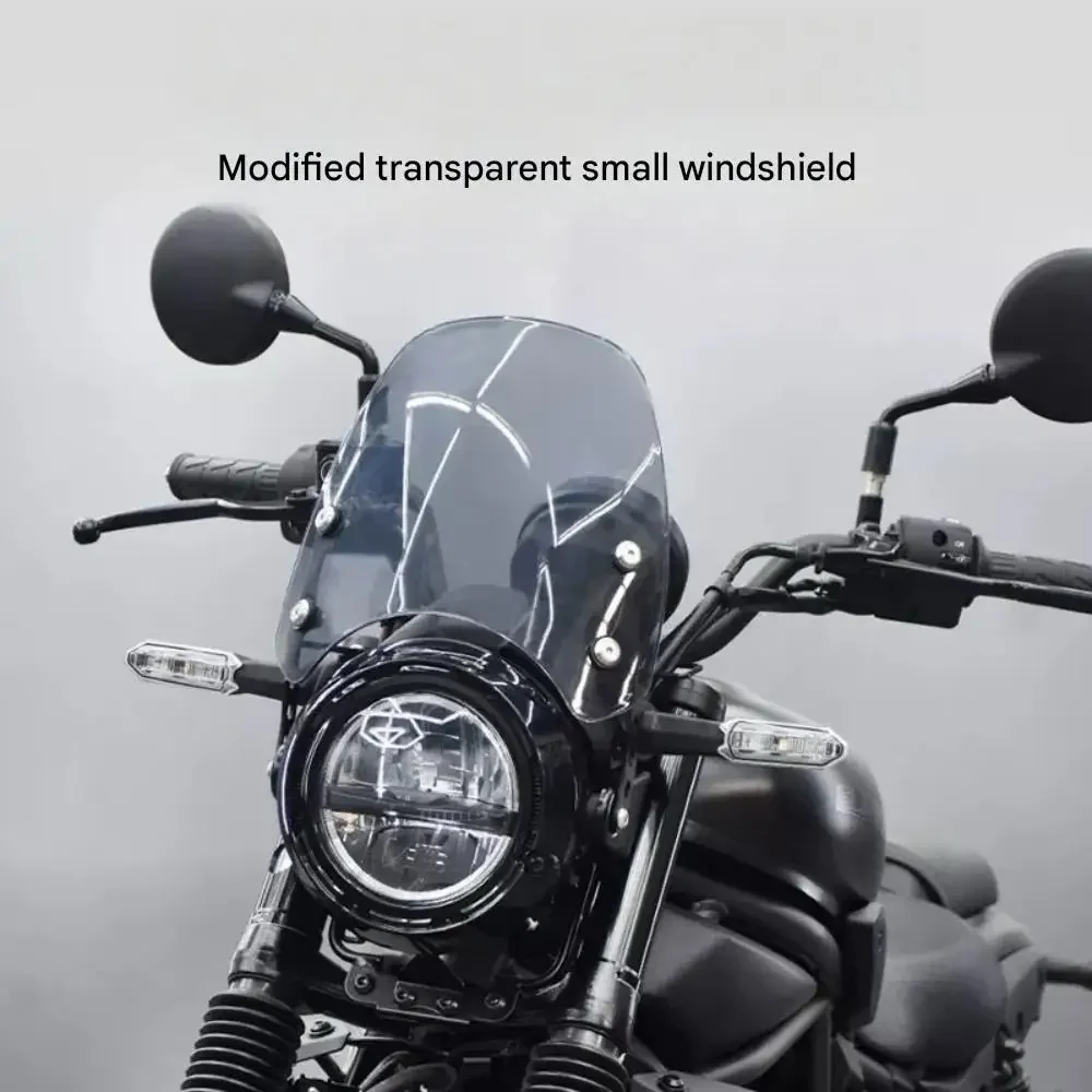 For Kawasaki Eliminator 500 modified transparent small windshield retro front windshield deflector decorative cover accessories